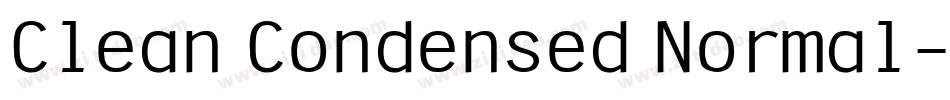 Clean Condensed Normal字体转换